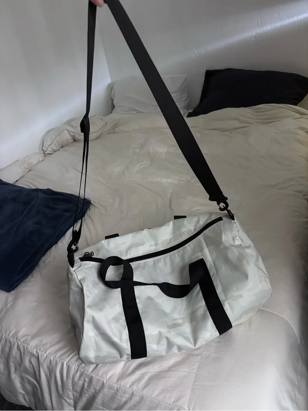 MR Comedy Club White Camo Duffel Bag